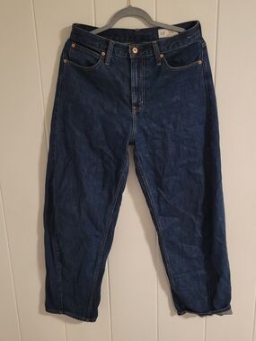 GAP Women's Barrel High-Rise Jeans Dark Wash